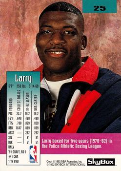 1992-93 SkyBox #25 Larry Johnson Back