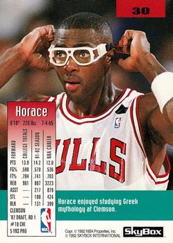 1992-93 SkyBox #30 Horace Grant Back