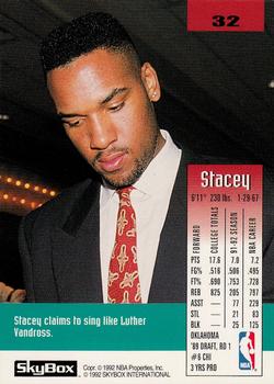 1992-93 SkyBox #32 Stacey King Back