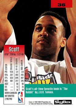1992-93 SkyBox #36 Scott Williams Back