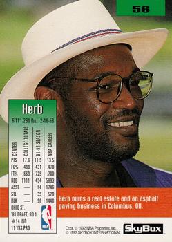 1992-93 SkyBox #56 Herb Williams Back