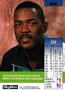 1992-93 SkyBox #69 Joe Dumars Back
