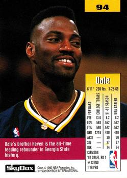 1992-93 SkyBox #94 Dale Davis Back