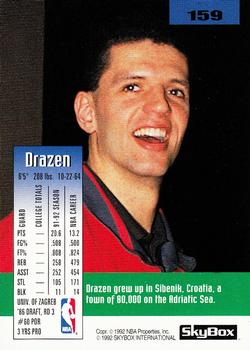 1992-93 SkyBox #159 Drazen Petrovic Back