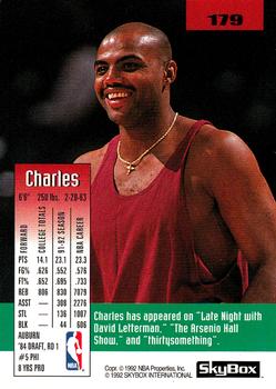 1992-93 SkyBox #179 Charles Barkley Back