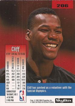 1992-93 SkyBox #206 Cliff Robinson Back