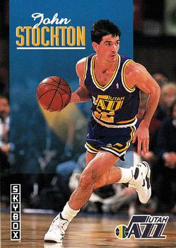 1992-93 SkyBox #244 John Stockton Front