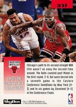 1992-93 SkyBox #317 The 1992 NBA Finals Back
