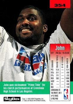 1992-93 SkyBox #354 John Williams Back