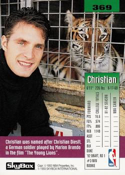 1992-93 SkyBox #369 Christian Laettner Back
