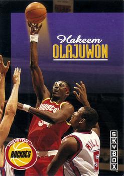 1992-93 SkyBox #90 Hakeem Olajuwon Front