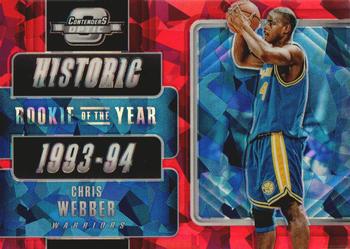 2018-19 Panini Contenders Optic - Historic Rookie of the Year Red Cracked Ice #10 Chris Webber Front
