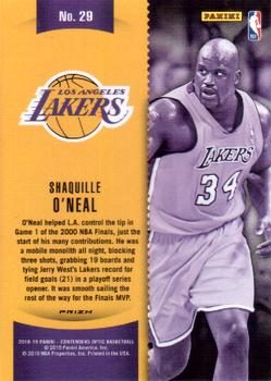 2018-19 Panini Contenders Optic - Winning Tickets #29 Shaquille O'Neal Back