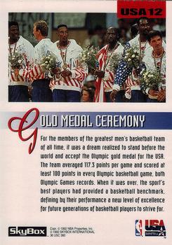 1992-93 SkyBox - Olympic Team #USA12 Magic Johnson Back