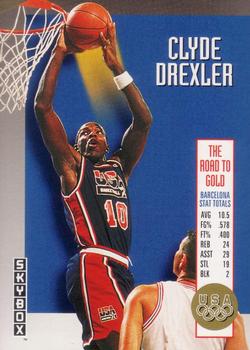 1992-93 SkyBox - Olympic Team #USA1 Clyde Drexler Front