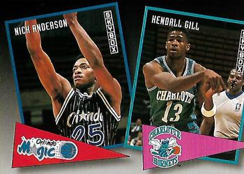 1992-93 SkyBox - School Ties #ST10 Nick Anderson / Kendall Gill Front