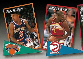 1992-93 SkyBox - School Ties #ST13 Greg Anthony / Stacey Augmon Front