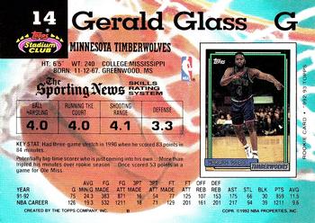 1992-93 Stadium Club #14 Gerald Glass Back