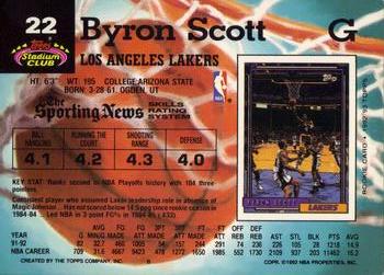 1992-93 Stadium Club #22 Byron Scott Back