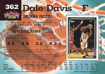 1992-93 Stadium Club #362 Dale Davis Back