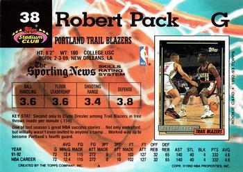 1992-93 Stadium Club #38 Robert Pack Back