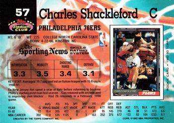 1992-93 Stadium Club #57 Charles Shackleford Back