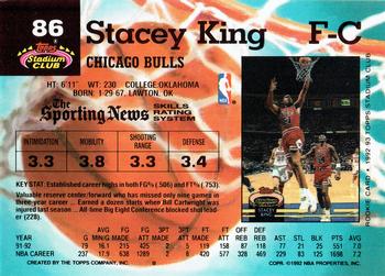 1992-93 Stadium Club #86 Stacey King Back