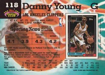 1992-93 Stadium Club #118 Danny Young Back