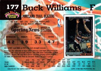 1992-93 Stadium Club #177 Buck Williams Back