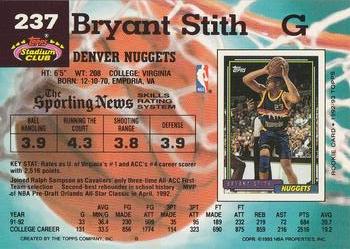 1992-93 Stadium Club #237 Bryant Stith Back
