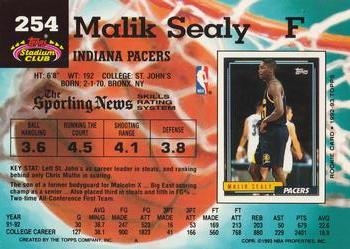 1992-93 Stadium Club #254 Malik Sealy Back