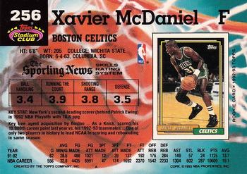 1992-93 Stadium Club #256 Xavier McDaniel Back