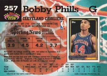 1992-93 Stadium Club #257 Bobby Phills Back