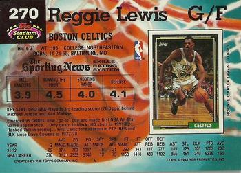 1992-93 Stadium Club #270 Reggie Lewis Back