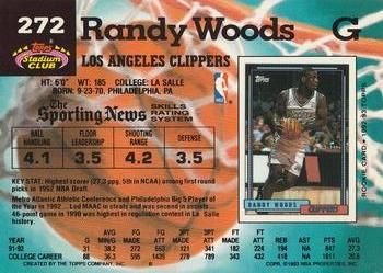 1992-93 Stadium Club #272 Randy Woods Back