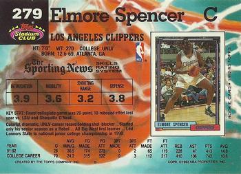 1992-93 Stadium Club #279 Elmore Spencer Back