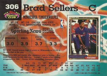 1992-93 Stadium Club #306 Brad Sellers Back