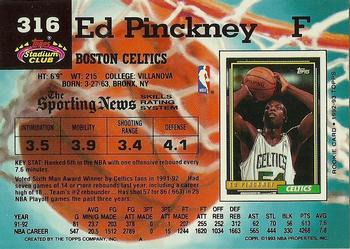 1992-93 Stadium Club #316 Ed Pinckney Back
