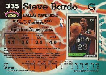 1992-93 Stadium Club #335 Steve Bardo Back