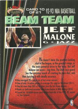 1992-93 Stadium Club - Beam Team #10 Jeff Malone Back