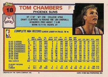 1992-93 Topps #18 Tom Chambers Back