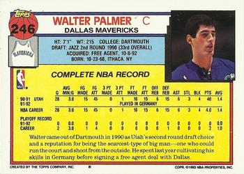 1992-93 Topps #246 Walter Palmer Back