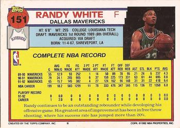 1992-93 Topps #151 Randy White Back