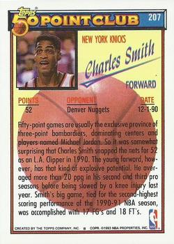 1992-93 Topps #207 Charles Smith Back