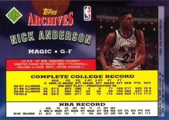 1992-93 Topps Archives #115 Nick Anderson Back