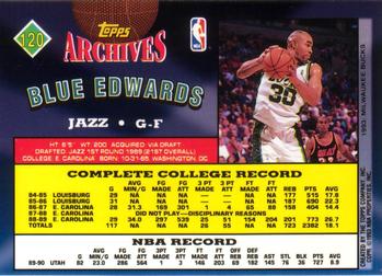 1992-93 Topps Archives #120 Blue Edwards Back