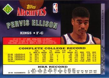 1992-93 Topps Archives #122 Pervis Ellison Back