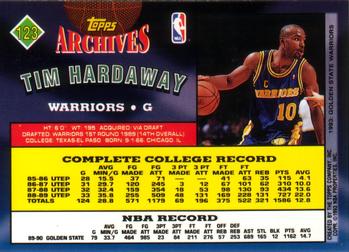 1992-93 Topps Archives #123 Tim Hardaway Back