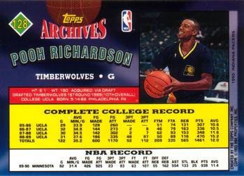 1992-93 Topps Archives #128 Pooh Richardson Back