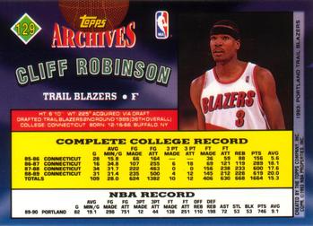 1992-93 Topps Archives #129 Cliff Robinson Back